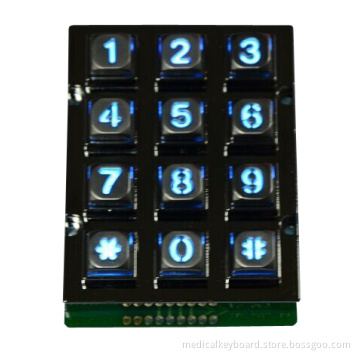 3 x 4 dot matrix die casting LED keypad for security access control